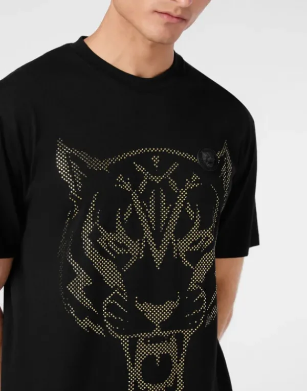 Fashion Cotton T-shirt Round Neck SS  Lamina Tiger Herren T-shirt