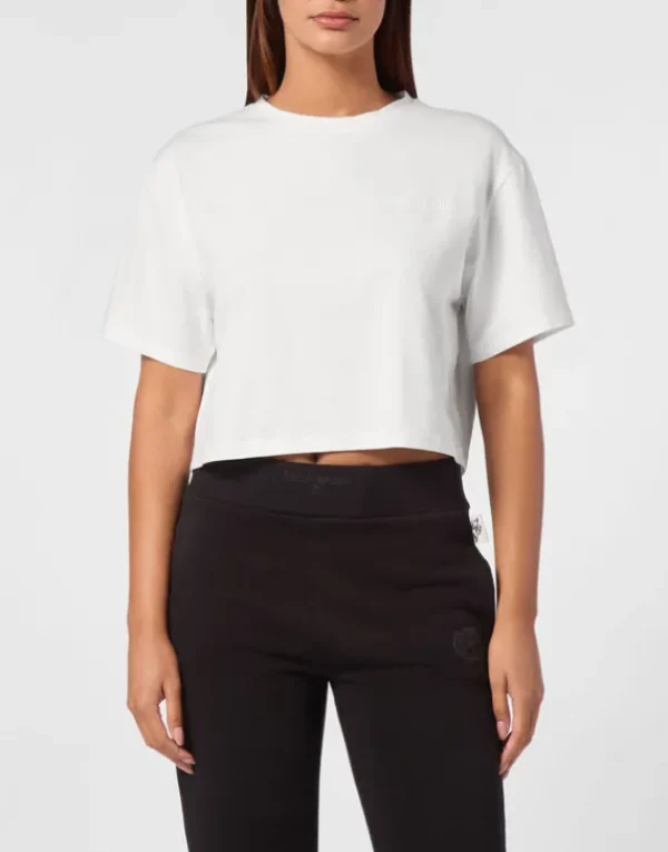 Discount Cropped T-shirt Round Neck SS Damen T-shirts & Poloshirts