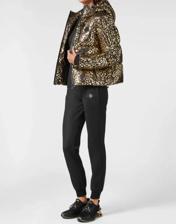 Online Nylon Puffer Jacket Leopard Damen Jacken