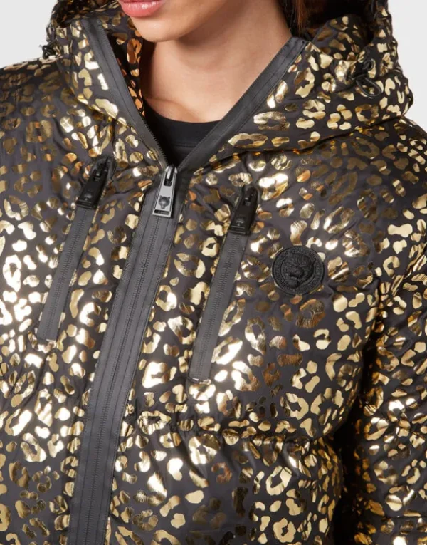 Online Nylon Puffer Jacket Leopard Damen Jacken