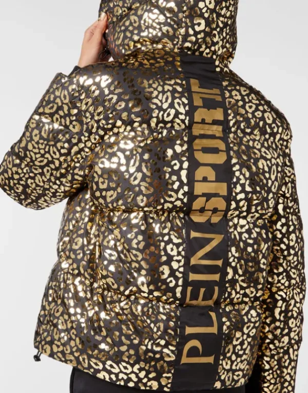 Online Nylon Puffer Jacket Leopard Damen Jacken