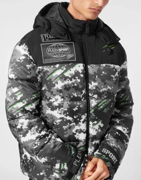 Hot Nylon Puffer Jacket Pixel Herren Jacken