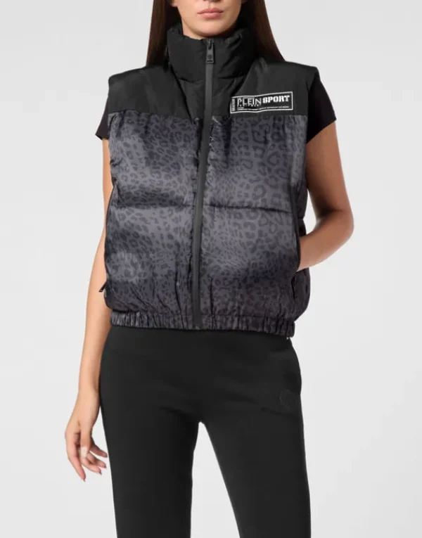 Fashion Padded Vest Leopard Damen Damen | Jacken