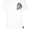 Clearance Plein Sport Cotton T-shirt Round Neck SS Tiger Herren T-shirt