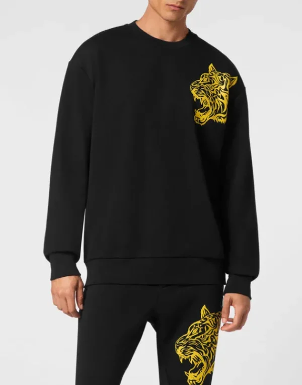 Best Roundneck Sweatshirt Tiger Herren Sportbekleidung