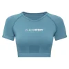 Outlet Seamless Cropped T-shirt V-Neck SS Logo Damen T-shirts & Poloshirts