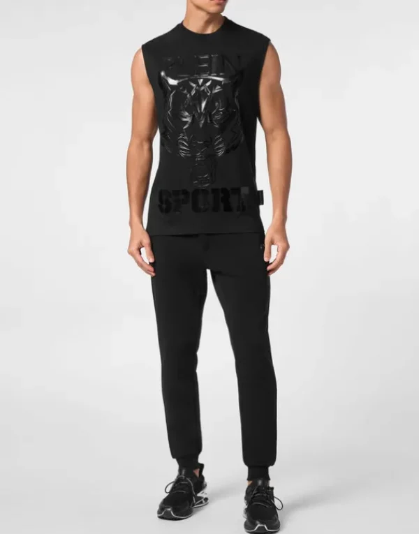 Outlet Sleeveless T-shirt Round Neck SS Tiger Herren T-shirt