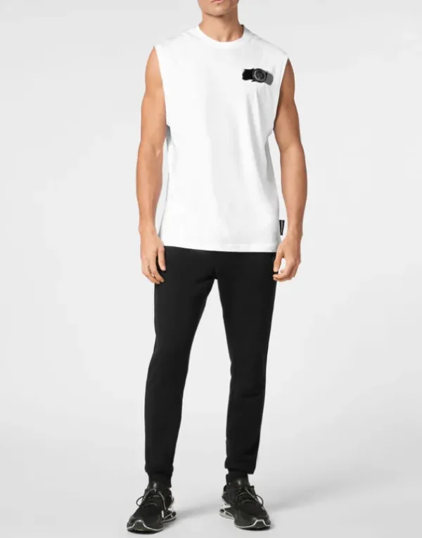 Fashion Sleeveless T-shirt Round Neck Herren T-shirt