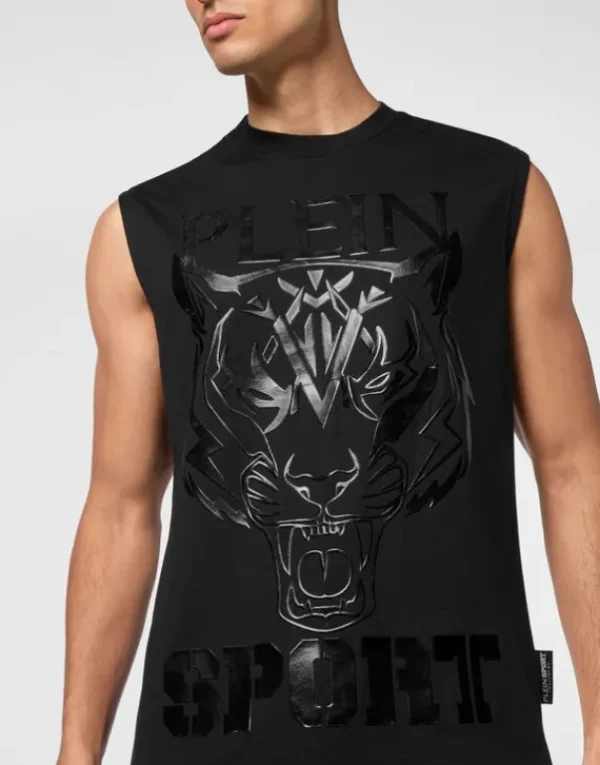 Outlet Sleeveless T-shirt Round Neck SS Tiger Herren T-shirt