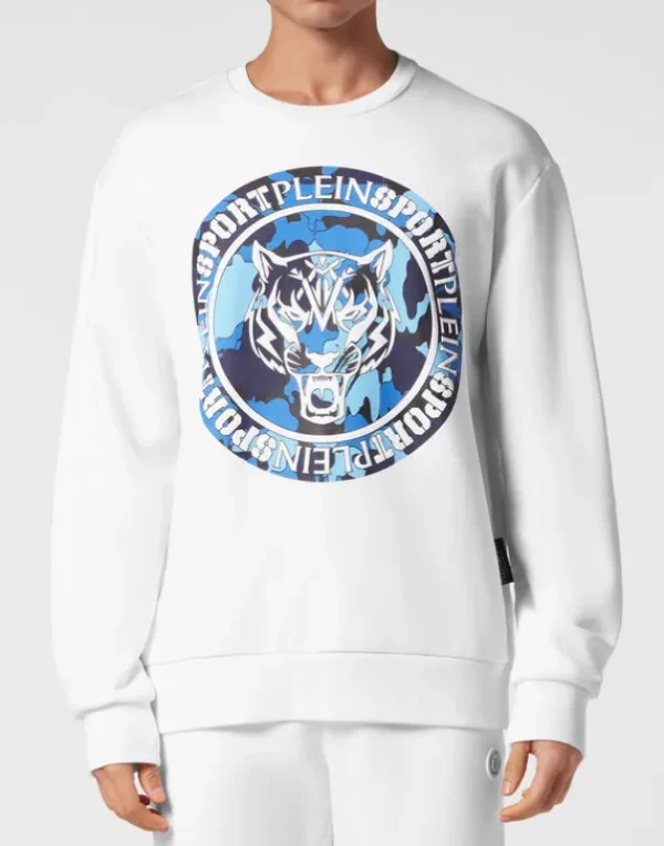 Hot Sweatshirt LS Carbon Tiger Herren Sportbekleidung