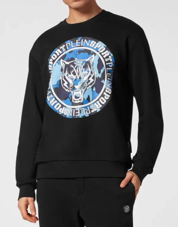 Outlet Sweatshirt LS Carbon Tiger Herren Sportbekleidung